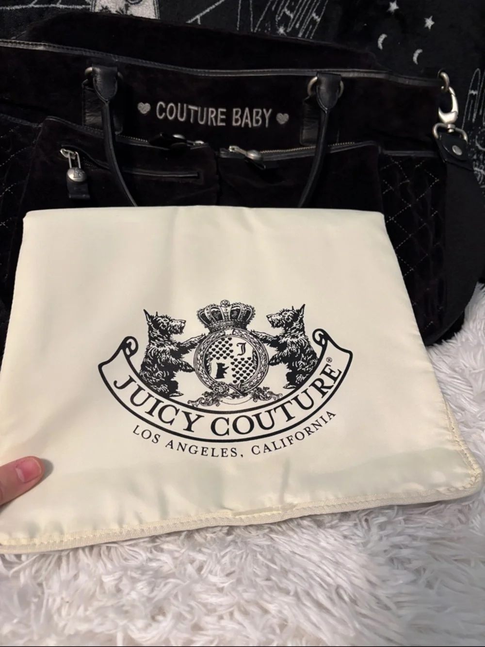 NWOTJuicy Couture Black Couture Baby Diaper Bag Tote